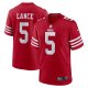 Men's San Francisco 49ers Trey Lance Nike Scarlet Game Player Jersey