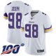 Minnesota Vikings #98 Linval Joseph White Men's Stitched NFL 100th Season Vapor Limited Jersey