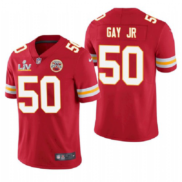 Men's Kansas City Chiefs Willie Gay Jr Red 2021 Super Bowl LV Jersey