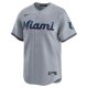 Men's Miami Marlins  Nike Gray Road Limited Jersey