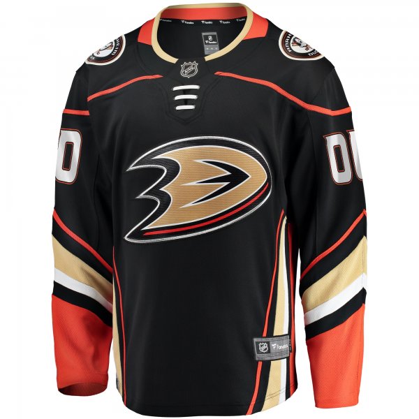 Men's Anaheim Ducks Fanatics Black Home Breakaway Custom Jersey