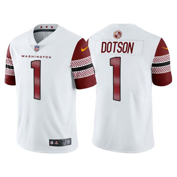 Youth Washington Commanders #1 Jahan Dotson White Vapor Untouchable Stitched Football NFL Jersey