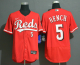 Men's Cincinnati Reds #5 Johnny Bench Red Stitched MLB Flex Base Nike Jersey