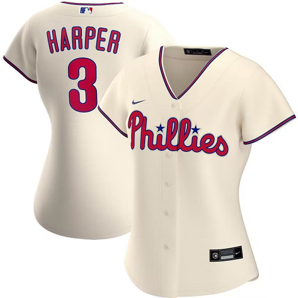 Women's Philadelphia Phillies #3 Bryce Harper Nike Alternate 2020 Player Jersey