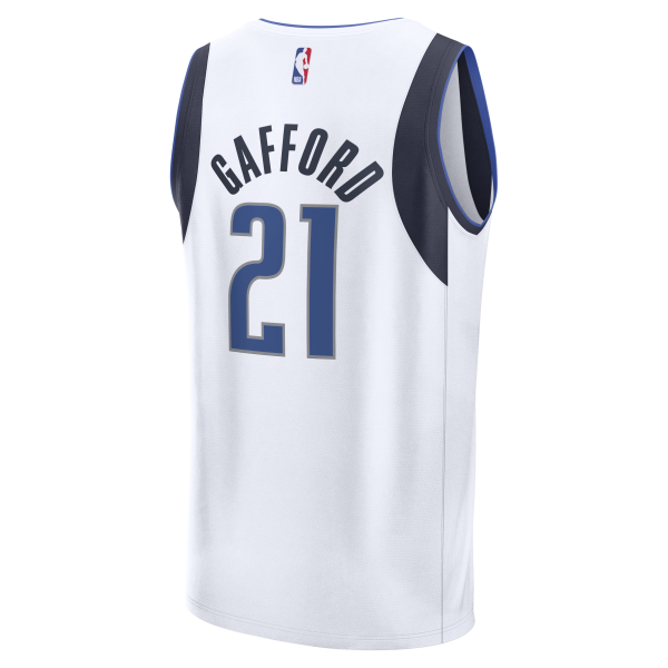 Men's Dallas Mavericks Daniel Gafford Fanatics White Fast Break Player Jersey - Association Edition