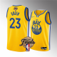 Men's Golden State Warriors #23 Draymond Green Yellow 2022 Finals Stitched NBA Jersey