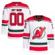 Men's New Jersey Devils  adidas White W Anniversary Heritage Primegreen Custom Jersey