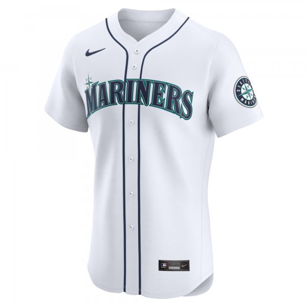 Men's Seattle Mariners Nike White Home Elite Custom Jersey