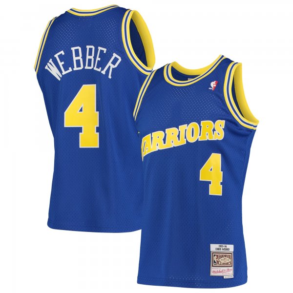 Men's Golden State Warriors Chris Webber Mitchell & Ness Royal 1993/94 Hardwood Classics Swingman Jersey