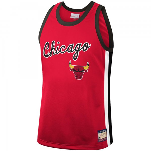 Men's Chicago Bulls Mitchell & Ness Red Hardwood Classics Team Heritage Fashion Jersey