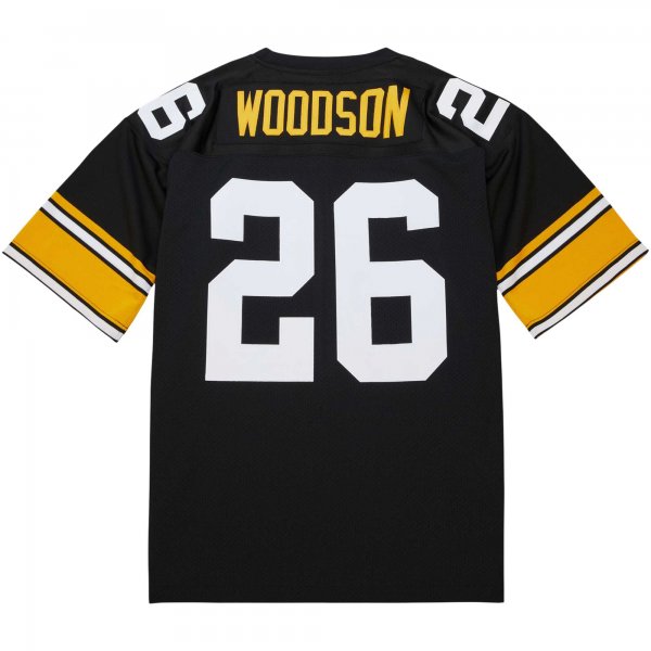 Men's Pittsburgh Steelers 1988 Rod Woodson Mitchell & Ness Black Throwback Retired Player Jersey