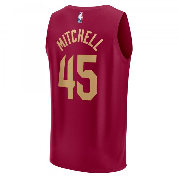 Men's Cleveland Cavaliers Donovan Mitchell Fanatics Wine Fast Break Replica Jersey - Icon Edition