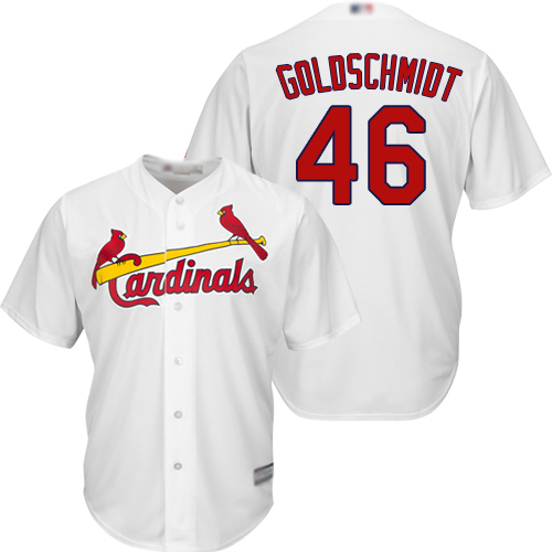 St. Louis Cardinals #46 Paul Goldschmidt White Cool Base Stitched Youth MLB Jersey