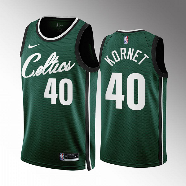 Men's NBA Boston Celtics Luke Kornet #40 2022-23 Green City Edition Jersey