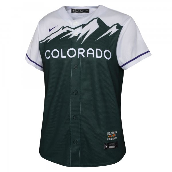 Youth Colorado Rockies Kris Bryant Nike Green City Connect Replica Player Jersey