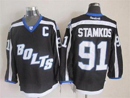 Tampa Bay Lightning #91 Steven Stamkos Black Third Stitched NHL Jersey