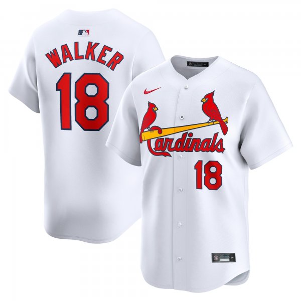 Men's St. Louis Cardinals #18 Jordan Walker Nike White Home Limited Player Jersey