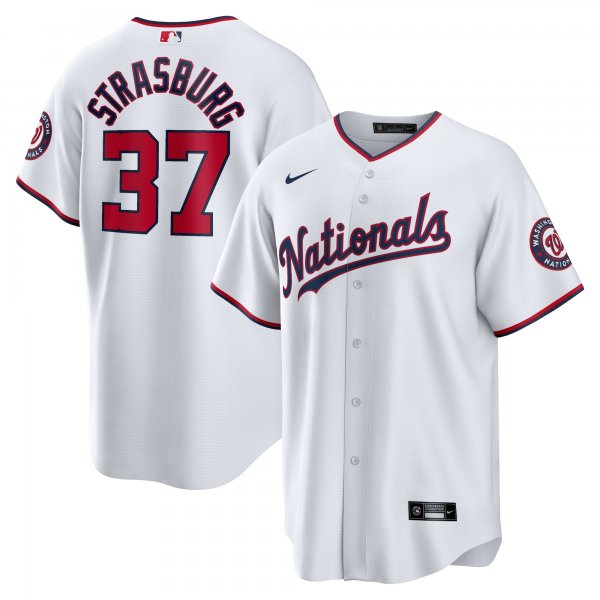 Men's Washington Nationals Stephen Strasburg Nike White Home Replica Jersey