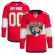 Men's Florida Panthers  adidas Red Home  Primegreen Custom Jersey