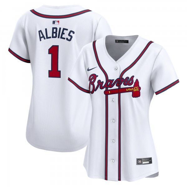 Women's Atlanta Braves Ozzie Albies Nike White Home Limited Player Jersey