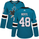 Adidas San Jose Sharks #48 Tomas Hertl Teal Home Women's Stitched NHL Jersey