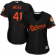 Women's Baltimore Orioles #41 David Hess Majestic Black Cool Base Alternate MLB Jersey