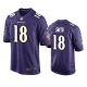 Men's Baltimore Ravens #18 Roquan Smith Purple Limited NFL Jersey