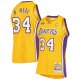 Men's Los Angeles Lakers Shaquille O'Neal Mitchell & Ness Gold 2000 NBA Finals Hardwood Classics Jersey