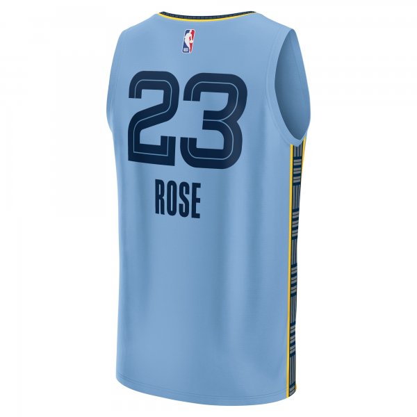 Men's Memphis Grizzlies Derrick Rose Fanatics Light Blue Fast Break Player Jersey - Statement Edition