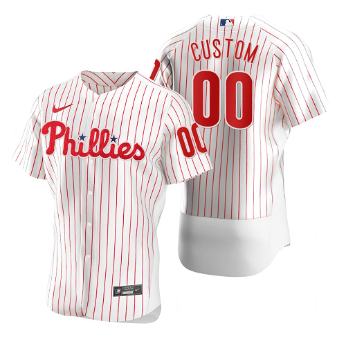 Philadelphia Phillies Custom Men's Nike White 2020 Jersey