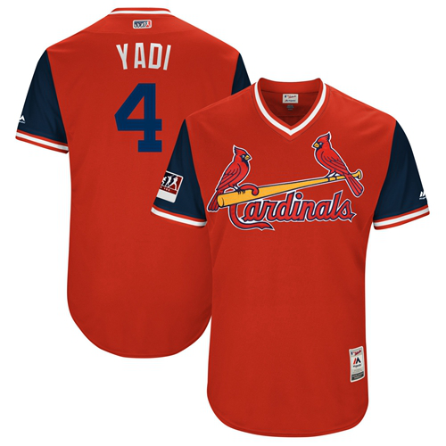 St. Louis Cardinals #4 Yadier Molina Red "Yadi" Players Weekend Stitched MLB Jersey