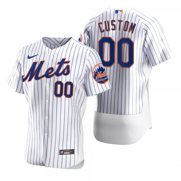 New York Mets Custom Men's Nike White 2020 Jersey