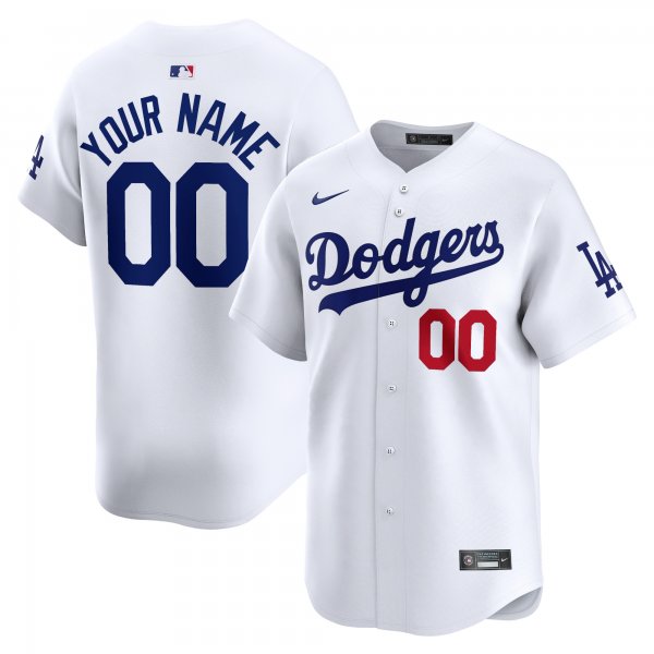 Youth Los Angeles Dodgers Nike White Home Limited Custom Jersey