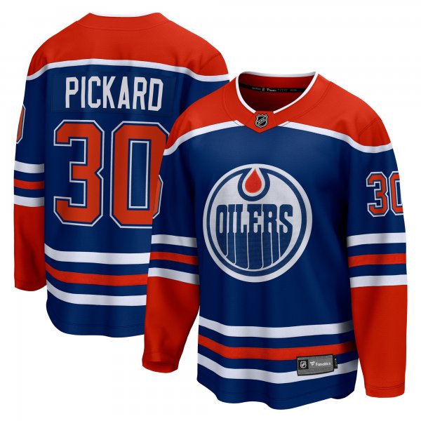 Men's Edmonton Oilers Calvin Pickard Fanatics Royal Home Premier Breakaway Player Jersey