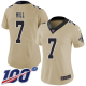 Women's New Orleans Saints #7 Taysom Hill GoldStitched NFL Limited Inverted Legend 100th Season Jersey