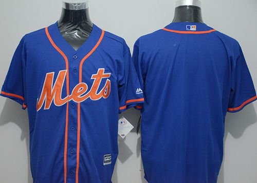 New York Mets Blank Blue New Cool Base Alternate Home Stitched MLB Jersey