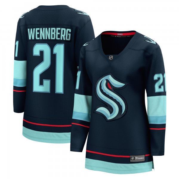 Women's Seattle Kraken Alexander Wennberg Fanatics Deep Sea Blue Home Breakaway Player Jersey