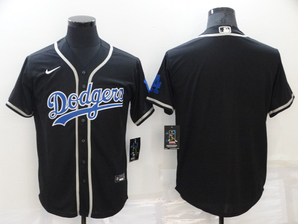 Men's Nike Los Angeles Dodgers Blank Black Stitched MLB Cool Base Jersey