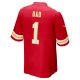 Men's Kansas City Chiefs Number 1 Dad Nike Red Game Jersey