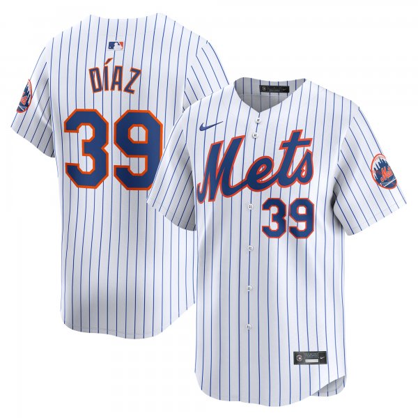 Men's New York Mets #39 Edwin Diaz Nike White Home Limited Player Jersey