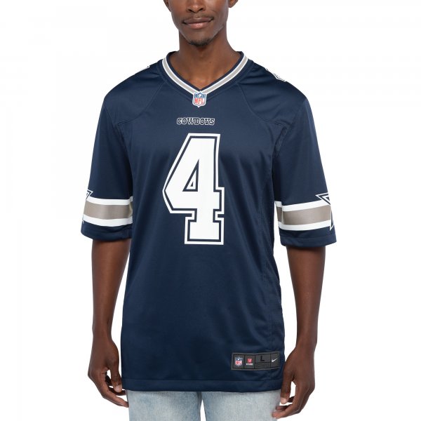 Men's Dallas Cowboys Dak Prescott Nike Navy Game Team Jersey