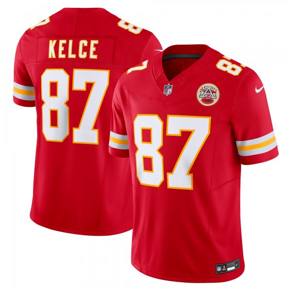 Men's Kansas City Chiefs Travis Kelce Nike Red Vapor F.U.S.E. Limited Jersey