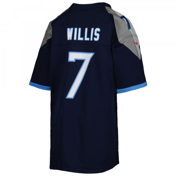 Youth Tennessee Titans Malik Willis Nike Navy Game Jersey