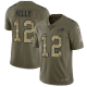 Nike Buffalo Bills #12 Jim Kelly Olive/Camo Men's Stitched NFL Limited 2017 Salute To Service Jersey