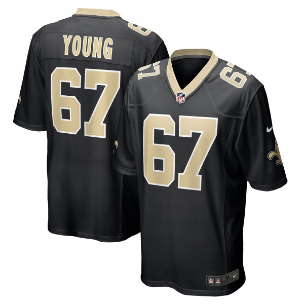 Men's New Orleans Saints Landon Young Nike Black Game Jersey