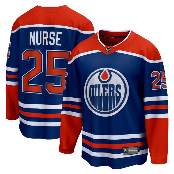 Men's Edmonton Oilers Darnell Nurse Fanatics Royal Home Breakaway Player Jersey