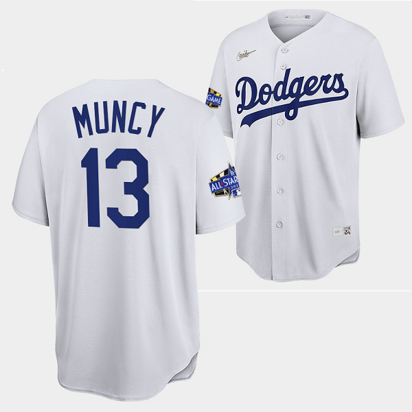 Men's Los Angeles Dodgers #13 Max Muncy White 2022 All-Star MLB Jersey