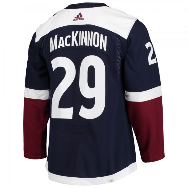 Men's Colorado Avalanche Nathan MacKinnon adidas Navy Alternate Primegreen Player Jersey