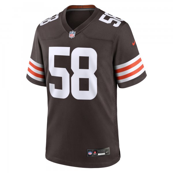 Men's Cleveland Browns Jordan Hicks Nike  Brown  Game Jersey