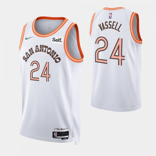 2023-24 San Antonio Spurs City Edition #24 Devin Vassell White Swingman Jersey